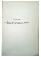 Enseñanza del Derecho en Hispania Durante Los Siglos VI a XI