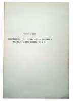 Enseanza del Derecho en Hispania Durante Los Siglos VI a XI